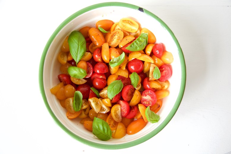 gemengde tomatensalade met balsamico