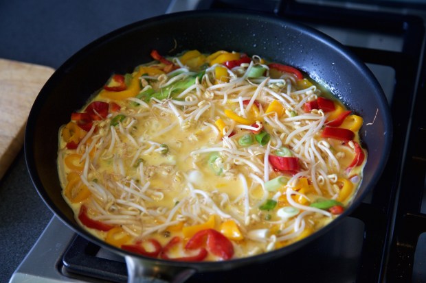 Omelet met verse groente