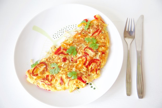 Omelet met verse groente