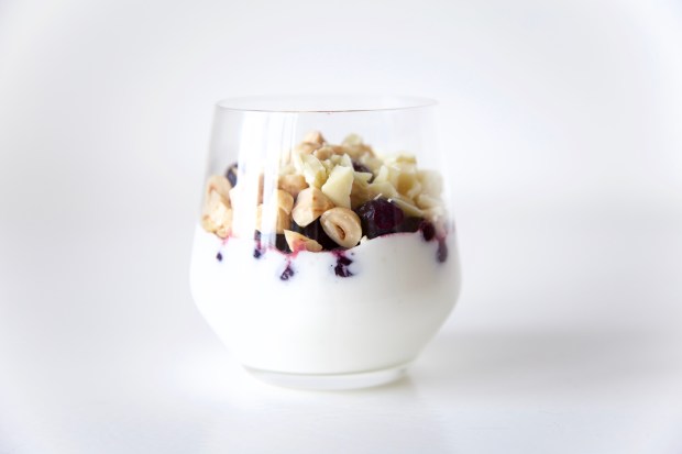 hazelnoot blauwe bes dessert