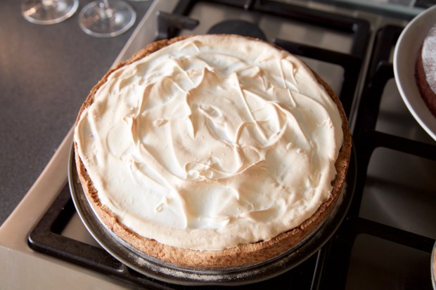 Rabarber meringue taart