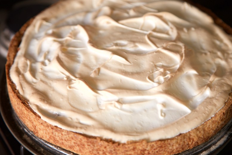 Rabarber meringue taart