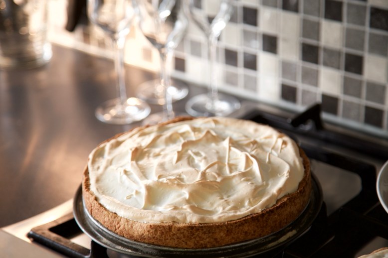 Rabarber meringue taart