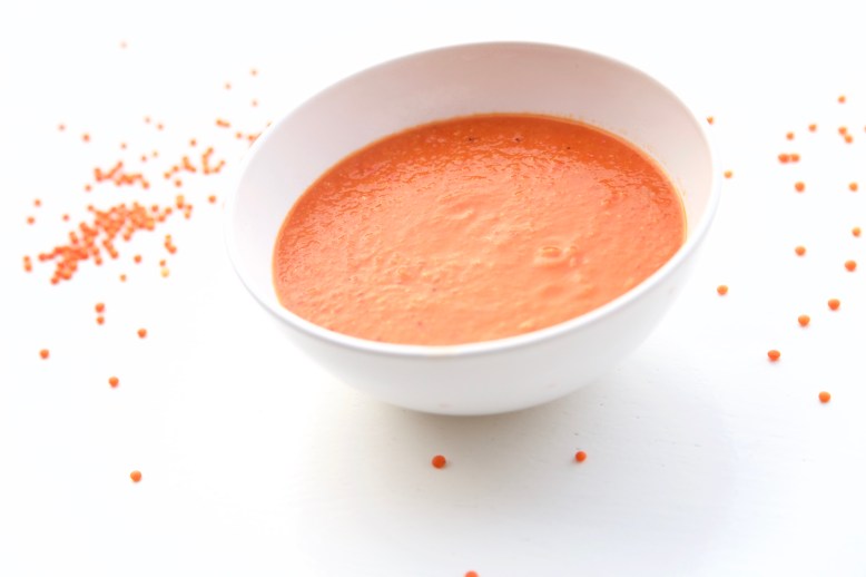 Gegrilde Paprika Rode Linzen Soep